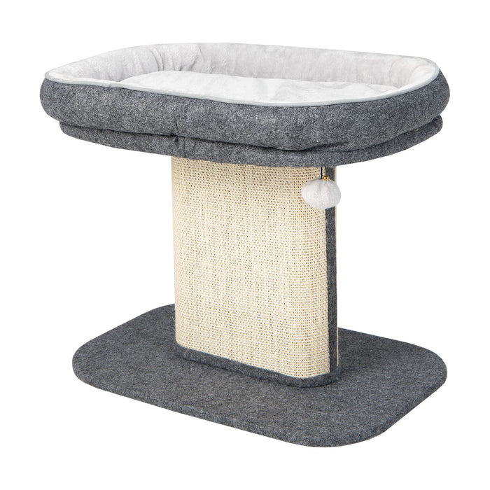 2-Tier Cat Tree with Sleeping Perch Sisal Scratching Plate and Ball
