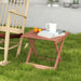 Wooden Side Table with Slatted Tabletop and Sturdy X-Shaped Frame