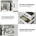 Home Office Mobile File Cabinet with 2 Drawers 2 Open Shelves and Door