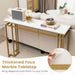 Gold Console Table – Faux Marble Top & Geometric Metal Frame