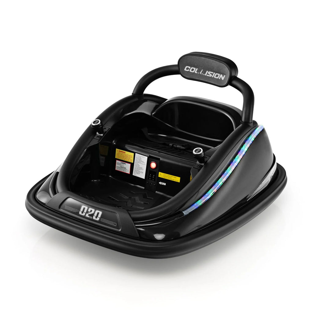 SEDOL 12V High-Performance Kids Bumper Car with 360° Zero-Turn Dual Joysticks 30m Parental Remote Override and Shock-Absorbing Elastic Bumper