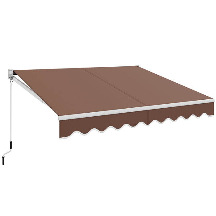 10x8ft Retractable Awning with Crank Handle