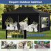 Pop-Up Canopy Gazebo Tent with 6 Removable Sidewalls & Carry Bag