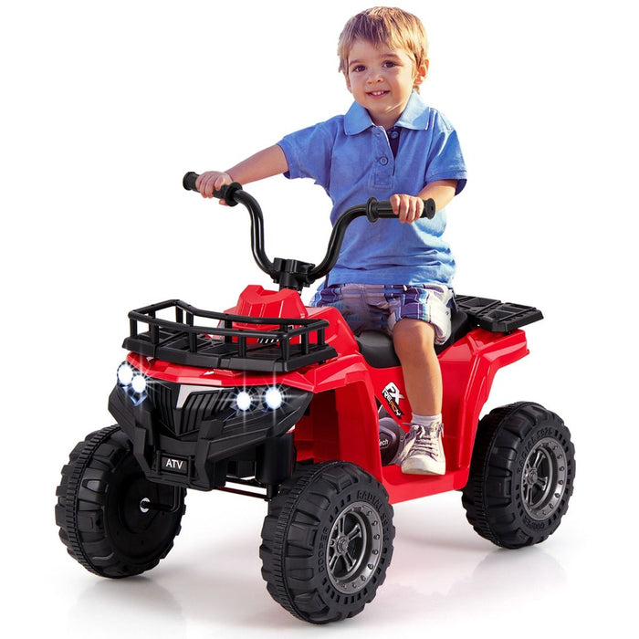 6V Kids Quad Ride-On – One-Button Start ATV with Tread Tires & MP3 Player