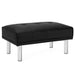 Leather Tufted Upholstered Ottoman Bench for Living Room Entryway