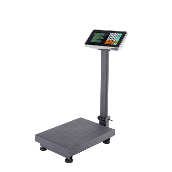 100kg Digital Platform Scale – LCD Floor & Postal Weighing Scale with 30×40cm Steel Plate, Precision Display & UK Plug