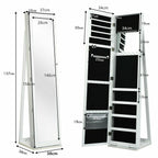 3-In-1 Mirrored Jewellery Armoire with Display Shelves