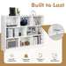 3-Tier Wooden Cube Bookcase with 8 Compartments