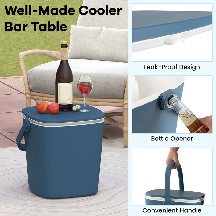 Portable Cooler Side Table – 3-in-1 Ice Chest, Side Table & Bottle Opener Unit
