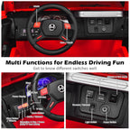 SEDOL 2-Seater 12V Electric Kids Ride-On Truck with Dual Storage Compartments Parental Remote Control High-Capacity 7Ah Battery and All-Terrain Spring Suspension – 50kg Limit