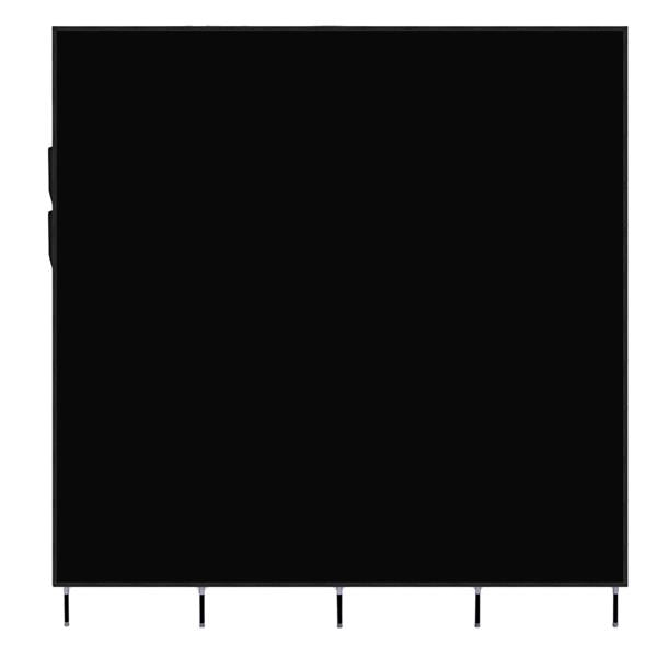 67" Portable Clothes Wardrobe – 12-Shelf Fabric Closet Organiser (Black)