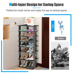 Extra Wide Wooden Vertical Shoe Rack with 7 Shelves