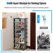 Extra Wide Wooden Vertical Shoe Rack with 7 Shelves