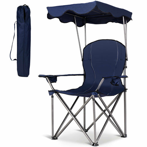 Folding Camping Chair with Shade Canopy