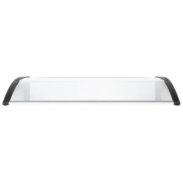 120x80cm Door Canopy – Outdoor Rain Cover Awning for Front Door, Window or Patio (White/Black)