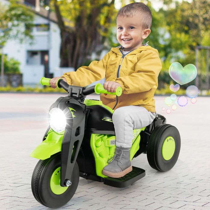 6V Kids Electric Motorcycle – Bubble Maker, Music & LED Headlights