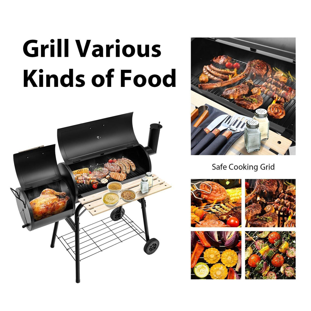 Outdoor Charcoal BBQ Grill & Smoker