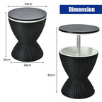 30L Patio Ice Cooler Table – Outdoor Drinks Storage
