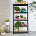 5-Tier Adjustable Storage Rack – Heavy-Duty Metal & MDF Shelving Unit