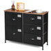 5 Drawers Dresser Chest of Drawers with Wooden Top and Metal Frame