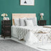 Bedside Table Made of Paulownia Wood in Country House Style