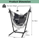 Hammock Chair with Stand – Adjustable Height, Phone Holder & Boho Tassels