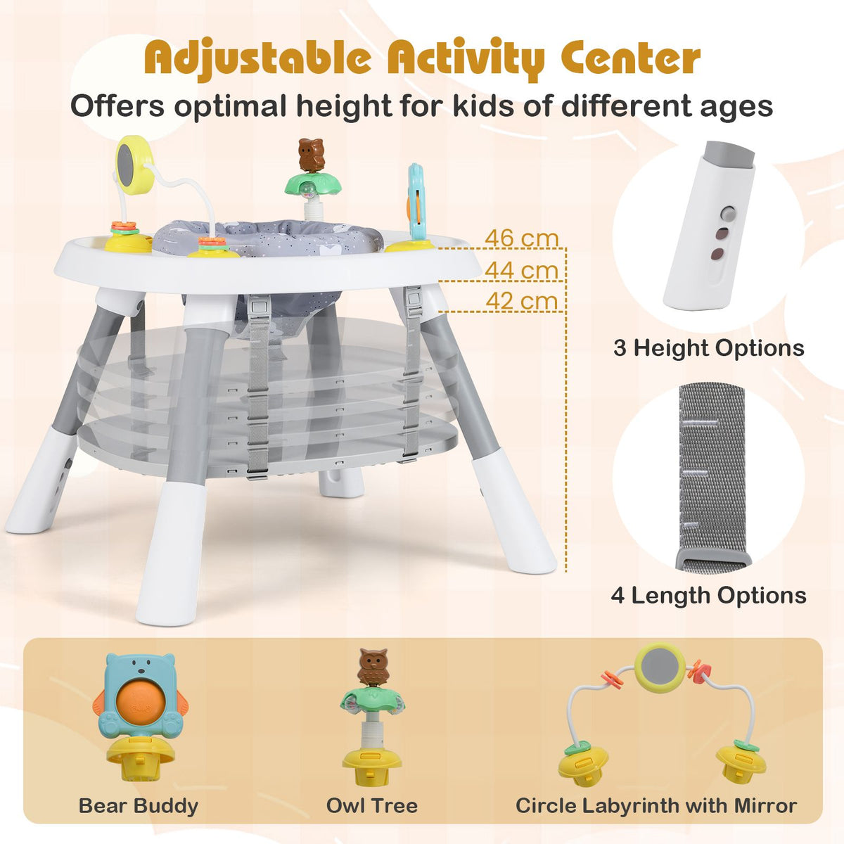 SEDOL 16-in-1 "Ultimate Explorer" High Chair & Activity Center — Convertible Sensory Station, Building Block Table, Booster Seat, and High Stool with 360° Rotating Seat – 6-36 Months