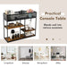 4-Tier Console Table with Wire Basket and Storage Shelves