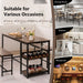 3 Pieces Kitchen Dining Set with Storage Rack