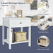 2 Pieces Wooden Nightstand with Drawer and Storage Shelf