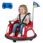 SEDOL 12V High-Performance Kids Bumper Car with 5-Point Safety Harness 360° Zero-Turn Dual Joysticks Parental Remote Control and 5-Mode LED Light Show