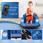 SEDOL 12V High-Torque Kids Bumper Car with Dual 10,000 RPM Motors 360° Zero-Turn Dual Levers Parental Remote Control and Wall-Safe Reinforced Bumper