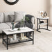 Set of 2 Nesting Coffee Table with Extra Storage Shelf