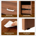 2-Tier Nightstand with Drawer and Open Component