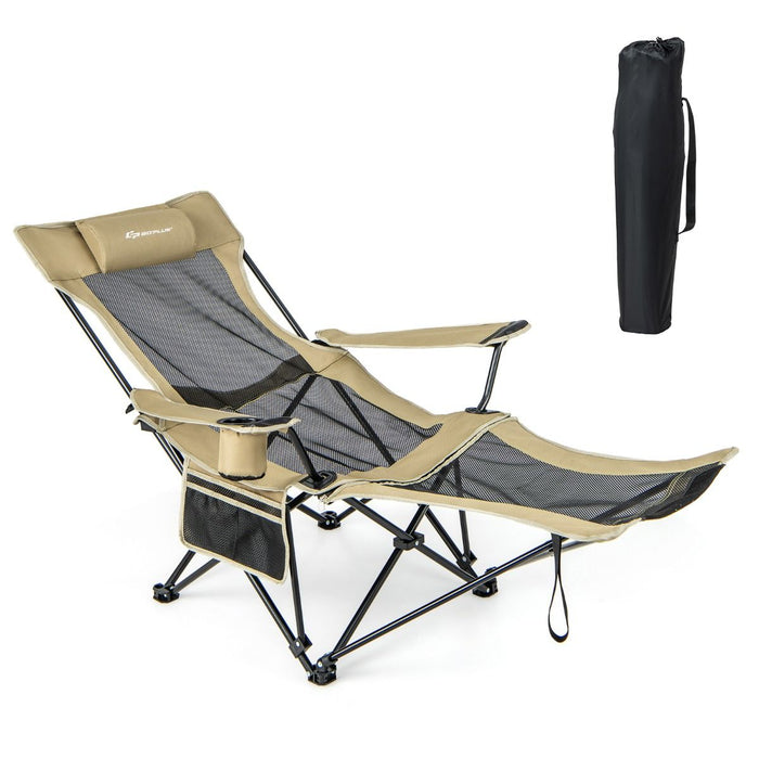 Camping Lounge Chair with Detachable Footrest