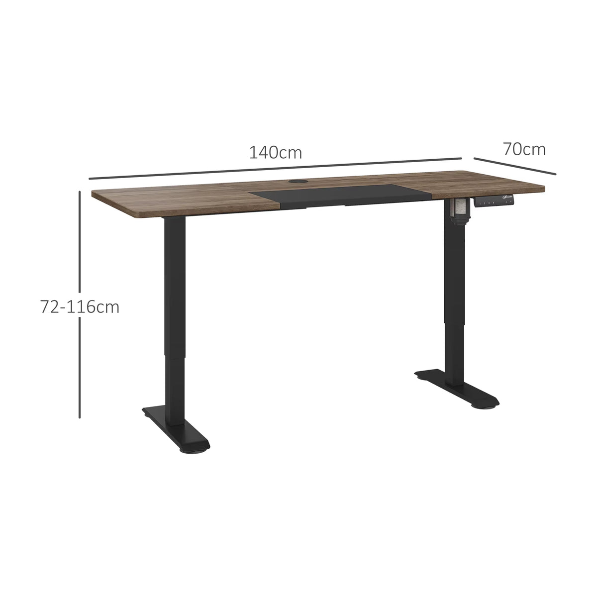 SEDOL Large Electric Standing Desk 140x70cm Height Adjustable Sit-to-Stand Workstation with 4 Smart Memory Presets Anti-Collision System and Cable Management