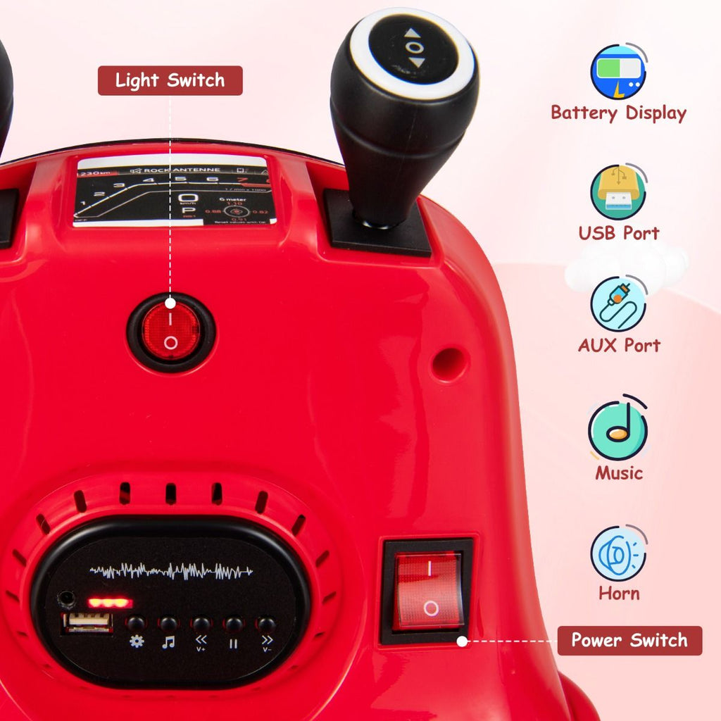 SEDOL 12V High-Performance Kids Bumper Car with 360° Zero-Turn Dual Joysticks Parental Remote Control LED Surround Lighting and Integrated USB/Story Hub
