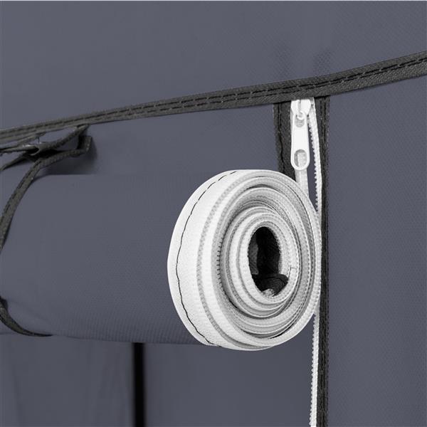 67" Portable Clothes Wardrobe – 12-Shelf Fabric Closet Organiser (Grey)