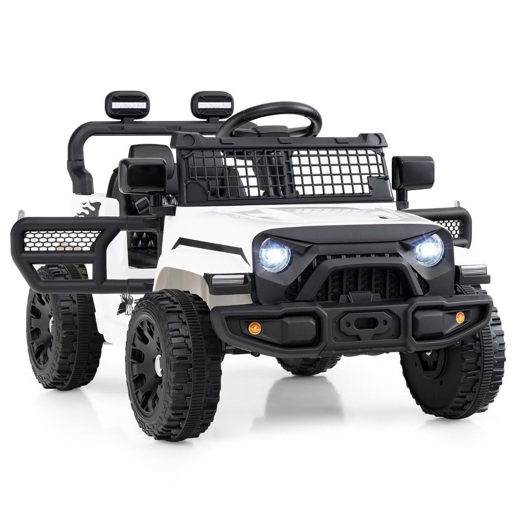 SEDOL 12V Electric Ride-On Truck for Kids with Parental Remote Control Dual 25W Motors All-Terrain Shock Absorbers LED Headlights and Soft-Start Safety System