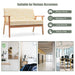 2-Seater Wooden Upholstered Loveseat with Rubber Wood Armrests