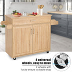 Rolling Kitchen Storage Trolley with Adjustable Shelf and Drawer