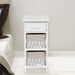 Bedside Table Made of Paulownia Wood in Country House Style