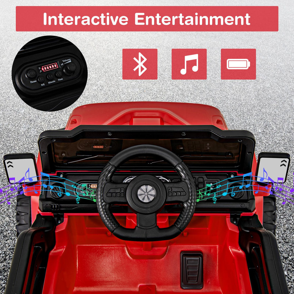 SEDOL 12V High-Performance Kids Ride-On Truck with Parental Remote Control Dual 35W Motors All-Terrain Traction and Wireless Bluetooth Music Player