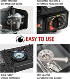 SEDOL 2-Burner Portable Camping Stove | High-Power 5kW Double Gas Cooker with Piezo Ignition | Lightweight Alloy Steel Design with Protective Carry Case for Festivals Camping and Outdoor Cooking