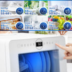 SEDOL Table Top Dishwasher No Plumbing Required 5L Built-In Water Tank Compact Countertop Dish Washer with 8 Wash Cycles and Fruit Wash Feature 950W Portable Mini Dishwasher for Renters RVs and Small Kitchens