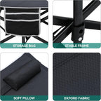 SEDOL Heavy-Duty Folding Camping Bed for Adults | 250KG Load Capacity Sturdy Camp Cot with Extra Thick Removable Mattress | Double-Layer 1200D Oxford Fabric Sleeping Bed for Travel Office and Outdoor