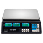 30–40kg  Digital Price Computing Scale – Vegetable & Retail Weighing Scale with Backlit LCD Display, 5g Precision & UK Plug – Silver & Black