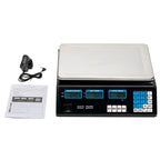 30–40kg  Digital Price Computing Scale – Vegetable & Retail Weighing Scale with Backlit LCD Display, 5g Precision & UK Plug – Silver & Black