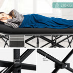 SEDOL Heavy-Duty Folding Camping Bed for Adults | 250KG Load Capacity Sturdy Camp Cot with Extra Thick Removable Mattress | Double-Layer 1200D Oxford Fabric Sleeping Bed for Travel Office and Outdoor