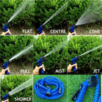 SEDOL 75FT Expandable Garden Hose Pipe Extra Strength Flexible Expanding Water Hose with 7-Function Spray Gun and Universal 1/2" & 3/4" Brass Fittings No-Kink Lightweight Hosepipe